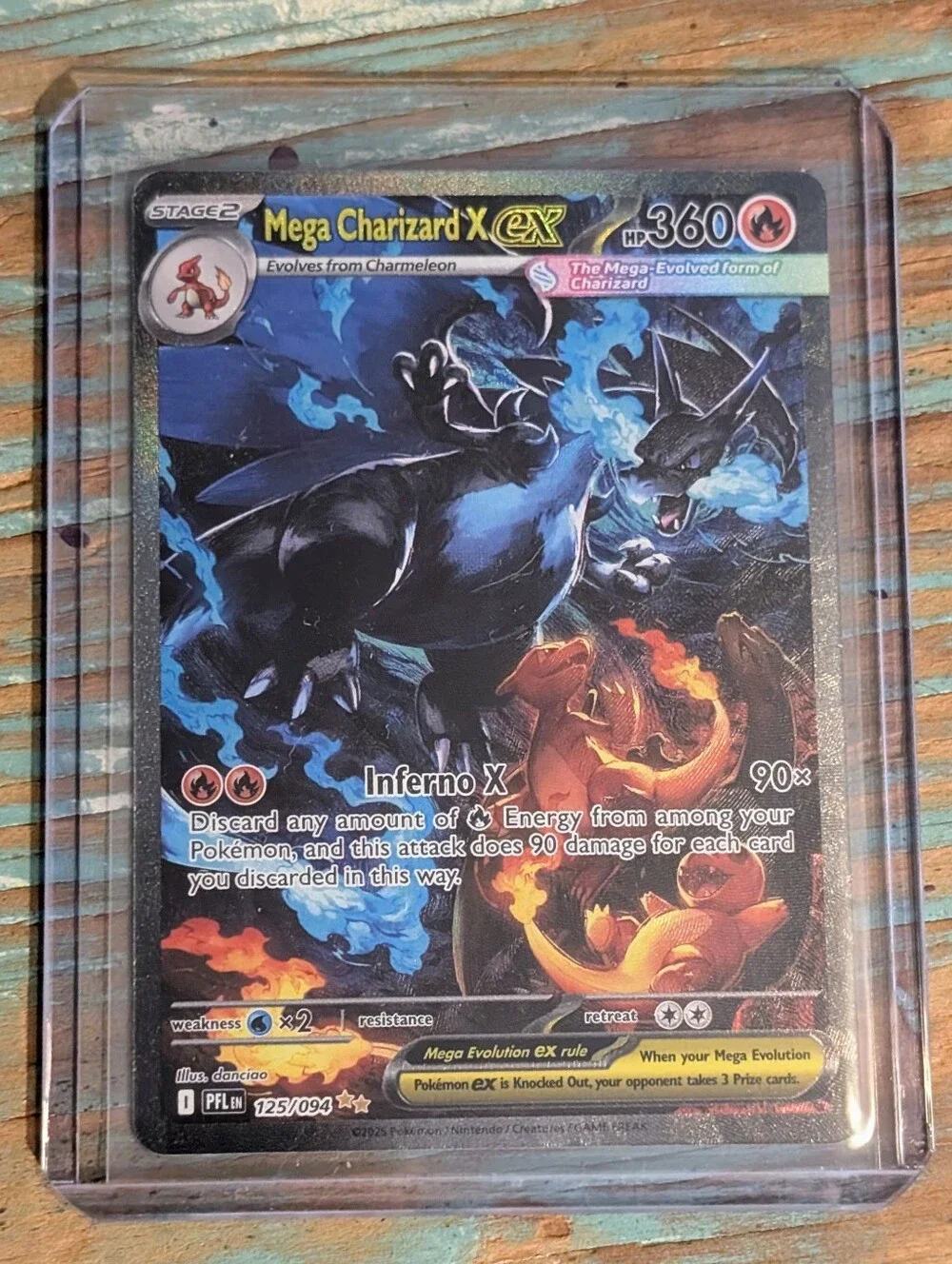 Pokemon Phantasmal Flames Mega Charizard X Ex #125/094